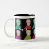 Schöne Mozart-Tasse Zweifarbige Tasse (Links)