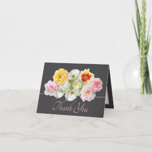 Schöne Multicolor Rose Floral Bouquet Vielen Dank Karte