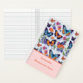 Schöne Multicolor-Schmetterlinge Kinderschule Notizblock (Innen)
