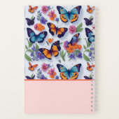 Schöne Multicolor-Schmetterlinge Kinderschule Notizblock (Rückseite)