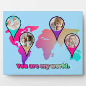 Schöne Multicolor-Weltkarte FotoCollage Fotoplatte (Vorderseite)