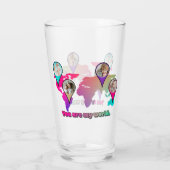 Schöne Multicolor-Weltkarte FotoCollage Glas (Rückseite)