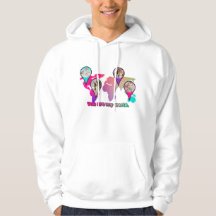 Schöne Multicolor-Weltkarte FotoCollage Hoodie