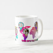 Schöne Multicolor-Weltkarte FotoCollage Kaffeetasse (VorderseiteRechts)