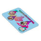 Schöne Multicolor-Weltkarte FotoCollage Magnet (Rechte Seite)