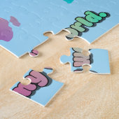 Schöne Multicolor-Weltkarte FotoCollage Puzzle (Seite)