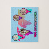 Schöne Multicolor-Weltkarte FotoCollage Puzzle (Vertikal)