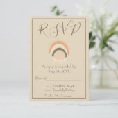 Schöne Muschel-RSVP-Einladung Einladung (Stehend Vorderseite)