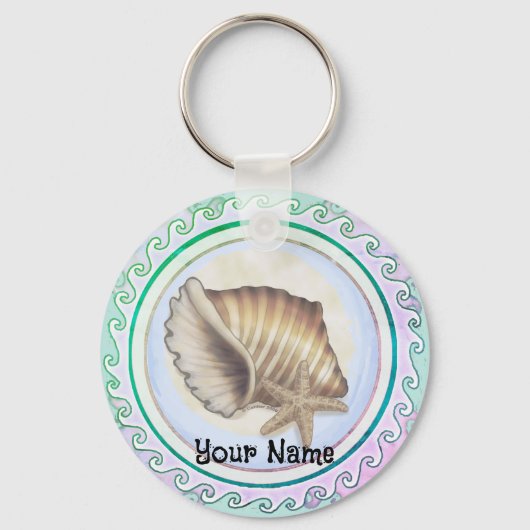 Schöne Muschel Schlüsselanhänger (Vorderseite)