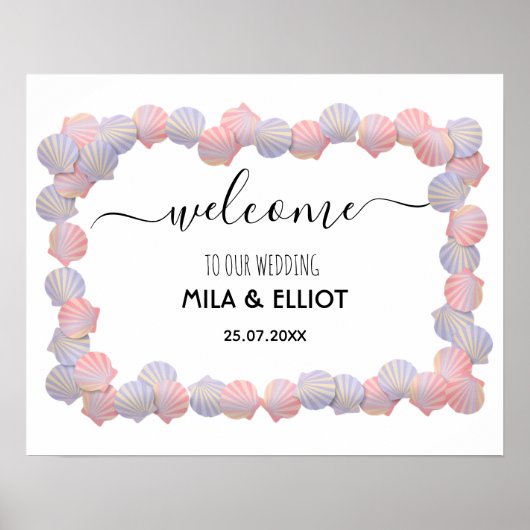 Schöne Muscheln aus dem Meer Poster (Vorne)