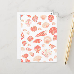 Schöne Muscheln Küstenstil Postkarte