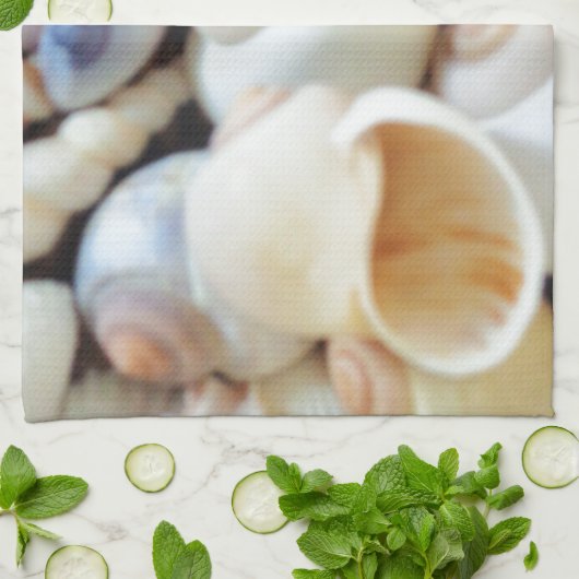 Schöne Muscheln, Sommer, Strand, Muscheln Geschirrtuch (Gefaltet)