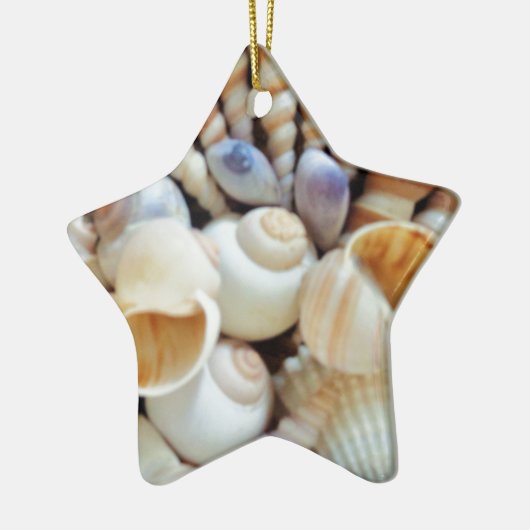 Schöne Muscheln, Sommer, Strand, Muscheln Keramik Ornament (Links)