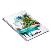 Schöne Muscheln und Wellen des Meeres Notizblock (Rechte Seite)