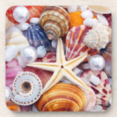 Schöne Muscheln Untersetzer (Vorderseite)