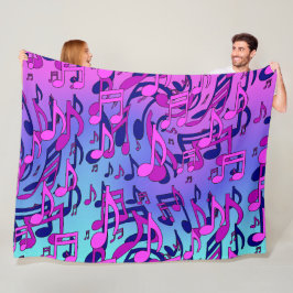 Schöne Musik Aqua Blue Pink Künstlerische Fleece