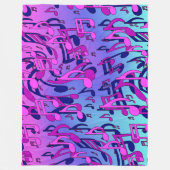 Schöne Musik Aqua Blue Pink Künstlerische Fleece (Vorderseite)