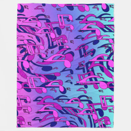 Schöne Musik Aqua Blue Pink Künstlerische Fleece