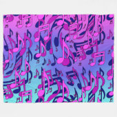 Schöne Musik Aqua Blue Pink Künstlerische Fleece (Vorderseite (Horizontal))