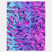 Schöne Musik Aqua Blue Pink Warme Fleece (Vorderseite)