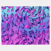 Schöne Musik Aqua Blue Pink Warme Fleece (Vorderseite (Horizontal))