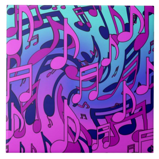 Schöne Musik Farbenfrohe dekorative Keramik Tile Fliese (Vorderseite)