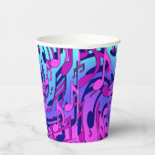 Schöne Musik Farbenfrohe lebhafte Musikszene Pappbecher (Rechts)