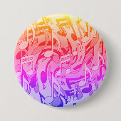 Schöne Musik Happy Colors Lebhafte Musikszenen Button (Vorderseite)