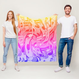 Schöne Musik Happy Colors Lebhafte Musikszenen Fleecedecke