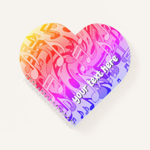 Schöne Musik Happy Colors Lebhafte Musikszenen Notizblock