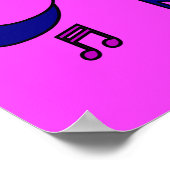 Schöne Musik Lebhafte musikalische Notizen express Poster (Ecke)