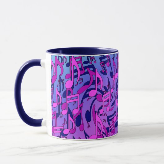 Schöne Musik Lebhaftes, buntes Upbeat Design Tasse (Links)