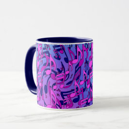 Schöne Musik Lebhaftes, buntes Upbeat Design Tasse