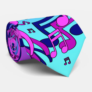 Schöne Musik Lift Notizen Aqua Blue Lila Pink Krawatte