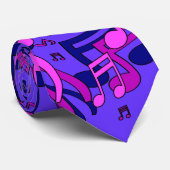 Schöne Musik Living Notes Blue Lila Pink Krawatte (Gerollt)