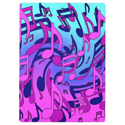 Schöne Musik Musical-Notizen Living Upstream Künst Klemmbrett (Rückseite)