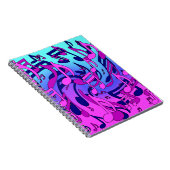 Schöne Musik Musik Noten Lebhaft Upbeat Künstleris Notizblock (Rechte Seite)