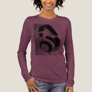 Schöne Musik und Kopfhörer Frauen Tri-Blend Shirt