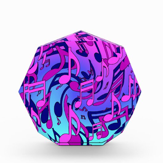 Schöne Musik Upbeat farbenfrohe musikalische Notiz Fotoblock (Vorderseite)