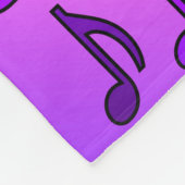 Schöne Musik Upbeat Lila Noten Pink Fleecedecke (Ecke)