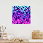 Schöne Musik Upbeat Lila Noten Pink Poster (Küche)