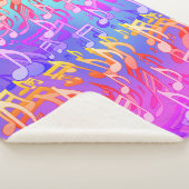 Schöne Musik wirbeln musikalische Noten farbenfroh Sherpadecke (3/4)