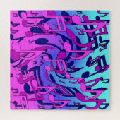 Schöne Musik Wirble Musikszenen Farbenspiele Kunst Puzzle (Horizontal)