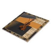 Schöne musikalische abstrakte Geige Fliese (Seite)