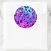 Schöne Musikfarbe Lebhaftes musikalisches Muster Runder Aufkleber (Tasche)