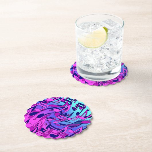 Schöne Musikfarbe Lebhaftes musikalisches Muster Untersetzer (Vor Ort)