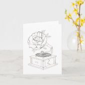 Schöne Musikgrusskarte Karte (Gelbe Blume)