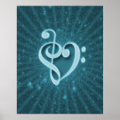 Schöne Musiknoten Poster (Vorne)