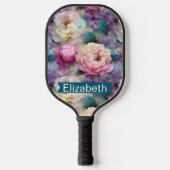 Schöne Mutter der Perlenblumen Personalisiert Pickleball Schläger (Vorderseite)