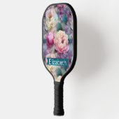 Schöne Mutter der Perlenblumen Personalisiert Pickleball Schläger (Links)